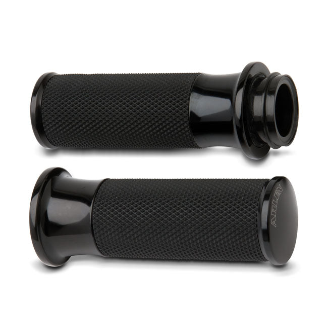Arlen Ness Fusion Billet Smooth Grips Black – 1974–2022 H-D with Single or Dual…