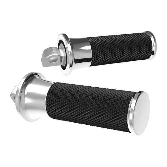 Arlen Ness Fusion Foot Pegs. Smooth. Chrome – All H-D with Traditional Male Mount