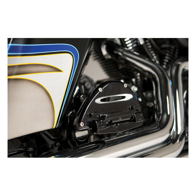 Arlen Ness Deep Cut Passenger Floorboards. Black – 1983–2024 FLT/Touring; 2009–2024 Trikes