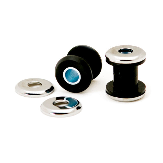 Arlen Ness Handlebar Dampening Kit. Harder. Chrome Washers – 1984–2026 FLT/Touring; 2009–2026 Trikes