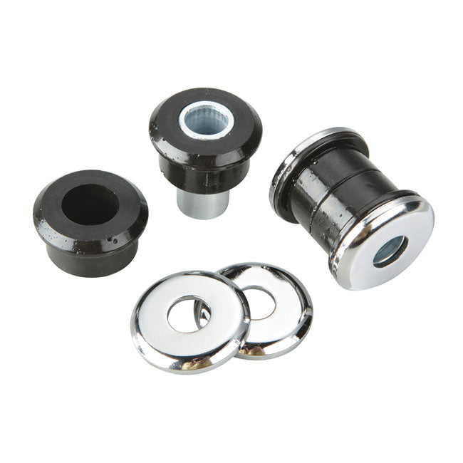 Arlen Ness Handlebar Dampening Kit. Harder. Chrome Washers – 1973–2017 B.T.; XL