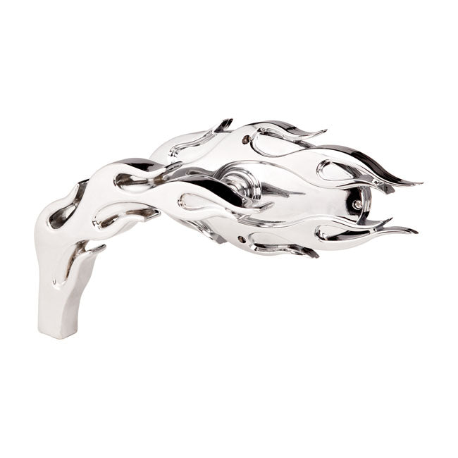 Arlen Ness Flamed Chrome Mirror, Left – USE P/N 544044 FOR YAMAHA