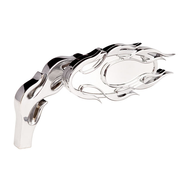 Arlen Ness Flamed Chrome Mirror, Right – USE P/N 544044 FOR YAMAHA