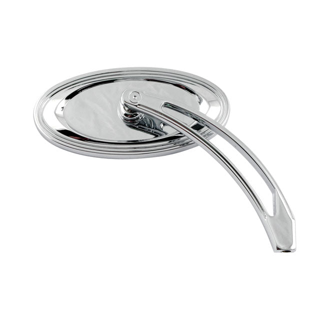 Arlen Ness Die-cast Chrome Oval Stepped Mirror