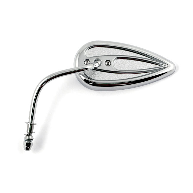 Arlen Ness Die-cast Chrome Teardrop Mirror, Left – USE P/N 544044 FOR YAMAHA