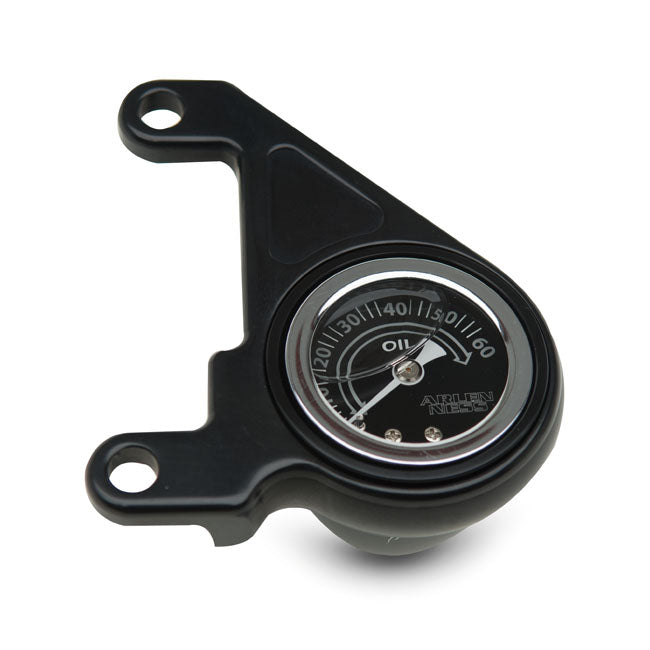 Arlen Ness Oil Pressure Gauge Kit. Radius, Black – 1999–2017 Twin Cam
