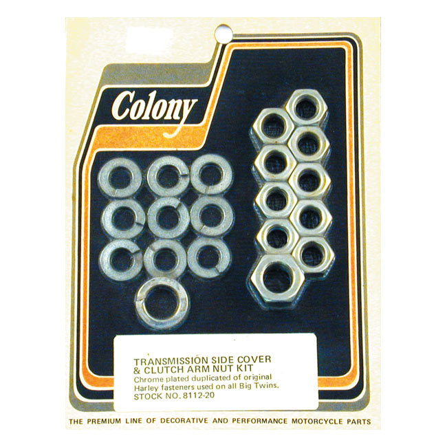 Colony Transm. Side Cover & Clutch Arm Kit for 37-86 4-Sp Big Twin