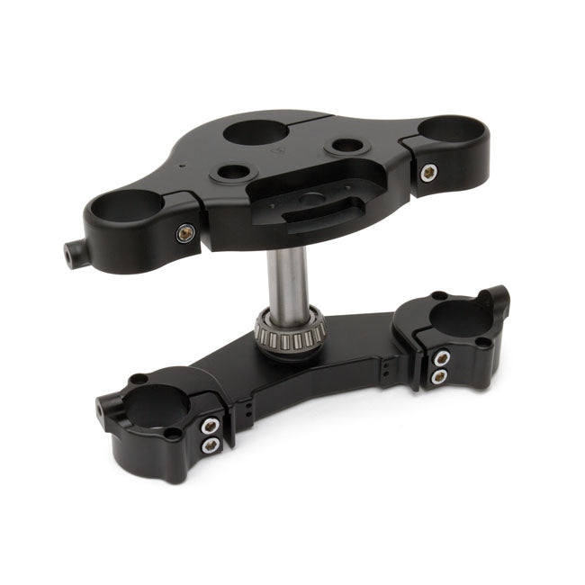 Arlen Ness ''KO'' 7° Raked Triple Trees. Black – 2014–2025 FLT/Touring with 49mm Forks