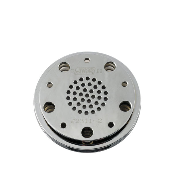 Jim's, Cam Cover / Heat Sink. Chrome for 01-17 Twin Cam; S&S T-Series Engines