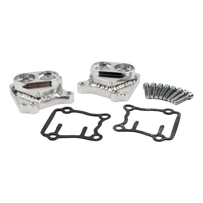Jim's, Twin Cam Handcrafted Tappet Cover Set. Chrome for 99-17 Twin Cam