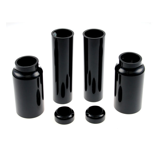 Cult-Werk, 6-Piece Fork Tube Cover Kit M. Gloss Black for 07-11 VRSCR V-Rod, Night Rod, Night Rod Special