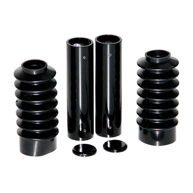 Cult-Werk, 6-Piece Fork Tube Cover Kit. Gloss Black for 04-20 Sportster (Excl. 11-Up XL1200X/C/Cx, 883L, 1200T)