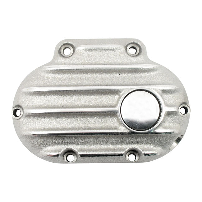 EMD Transmission End Cover, Cable Clutch. Semi-Polished for 06-17 Dyna; 07-17 Softail; 07-13 Touring; 14-16 FLHR/C Touring Without Fairing