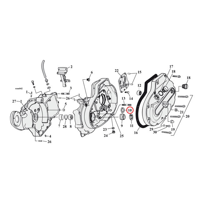 MCS Sprocket Shaft Bearing Spacer Shim .106" – 1977–2003 XL Sportster