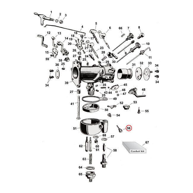 Pin, Float Lever for 33-65 All H-D With Linkert Carb