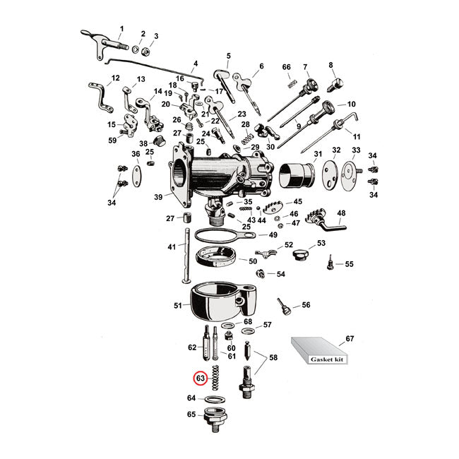 Spring, Nozzle Retainer for L33-65 All H-D; 33-57 Servi-Car