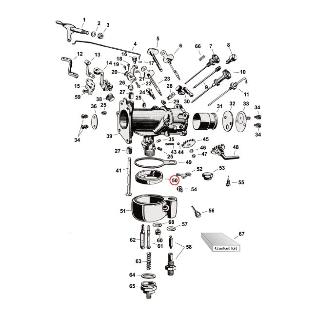 Float, Cork for L33-65 All H-D  (Excl. 50-52 61" Ohv, 45")