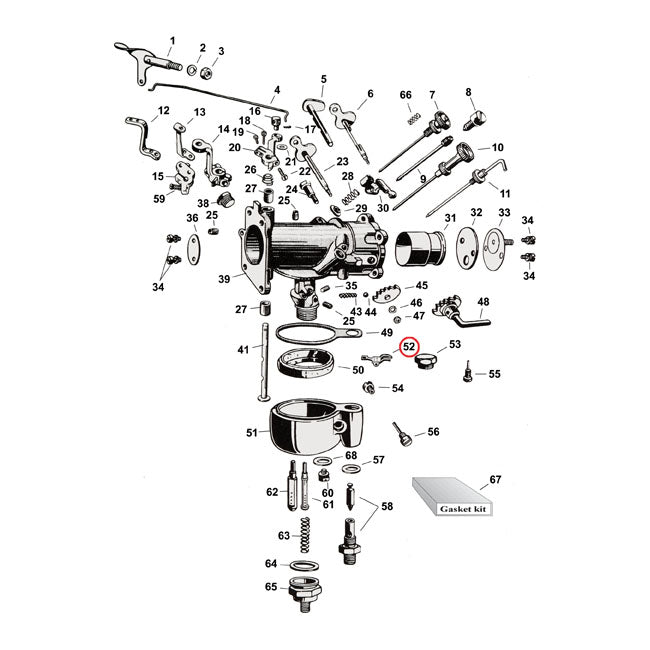 Float Lever, Linkert Carb for L33-65 All H-D (Excl. 50-52 61" Ohv)
