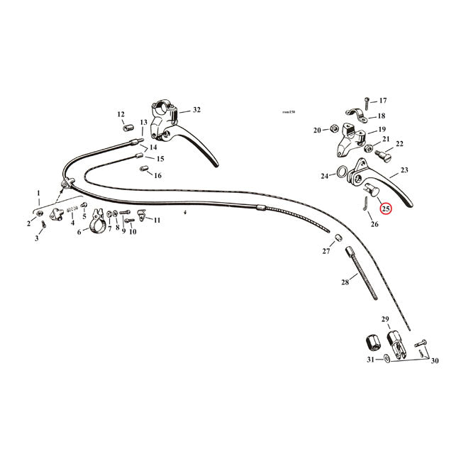 Bushing, Handlebar Brake Lever for 29-52 45" Sv