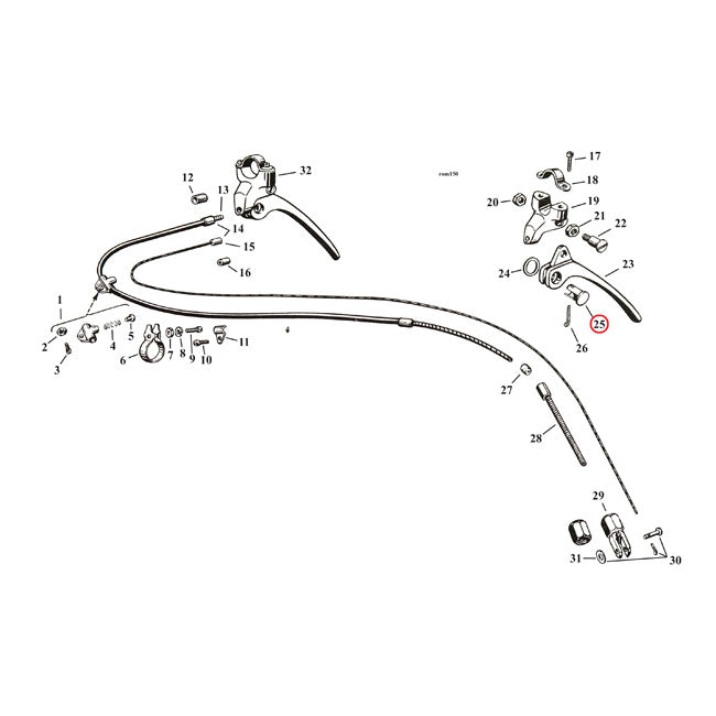 Bushing, Handlebar Brake Lever for 29-52 45"