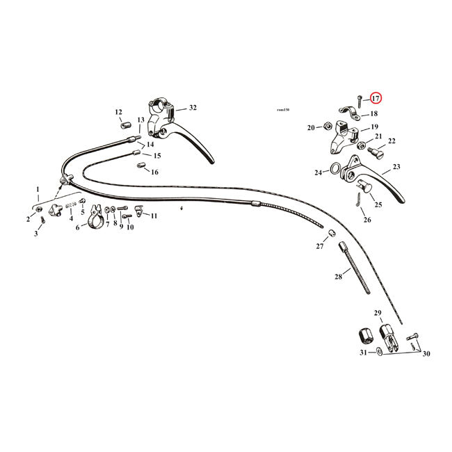Screw, Brake Lever Bracket Clamp for 29-52 45"