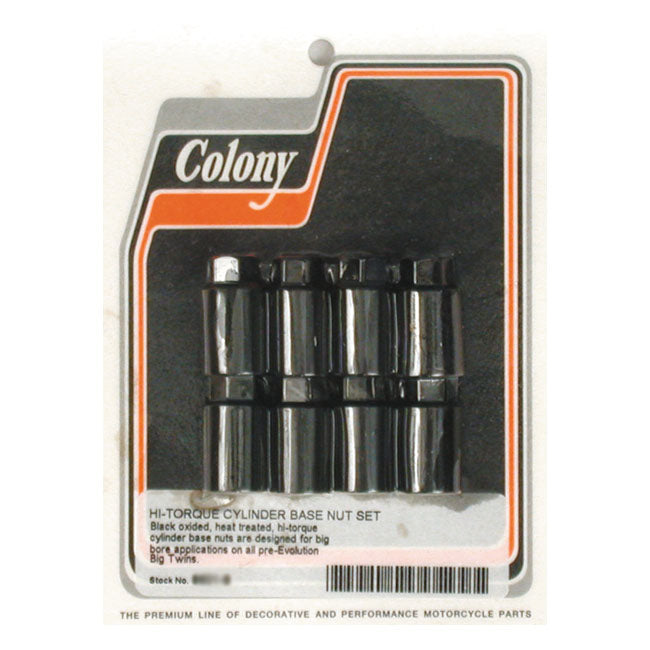 Colony Cyl Base Nut Kit 'High Torque' for 36-84 Big Twin