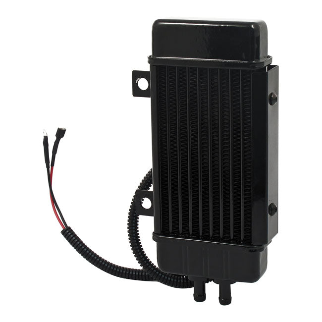 Vertical Oil Cooler, Fan Assisted for 55-83Big Twin; 82-94FXR; 84-20 Softail; 91-17Dyna; 84-16Flt/Touring (Excl. Twin Cooled); 86-20 Sportster