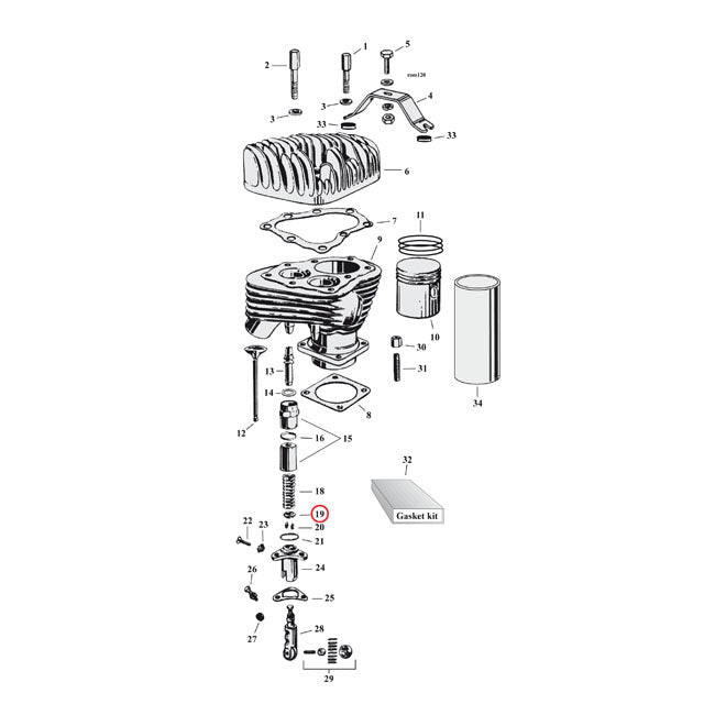 Collar, Valve Spring for 32-73 G, Ge 45" Sv