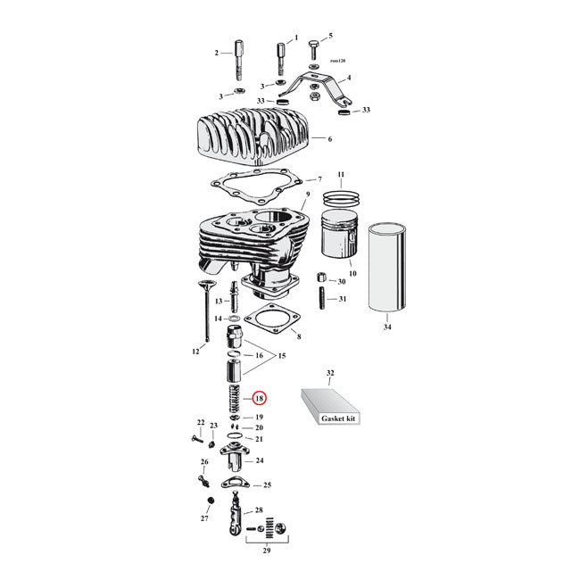 Valve Spring Set for 41-73 45" Side valves