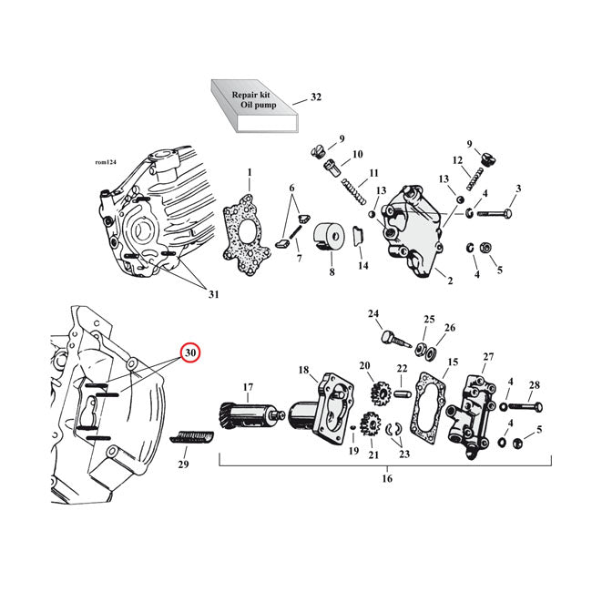 Stud, Scavenger Pump for 37-73 45" Sv