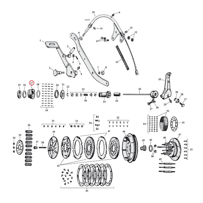 Bearing Race, Clutch Gear for 41-73 45" Sv