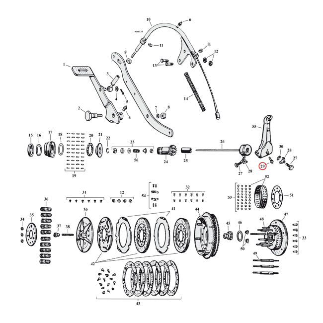 Grease Fitting, Clutch Release Lever for 39-73 45" Sv