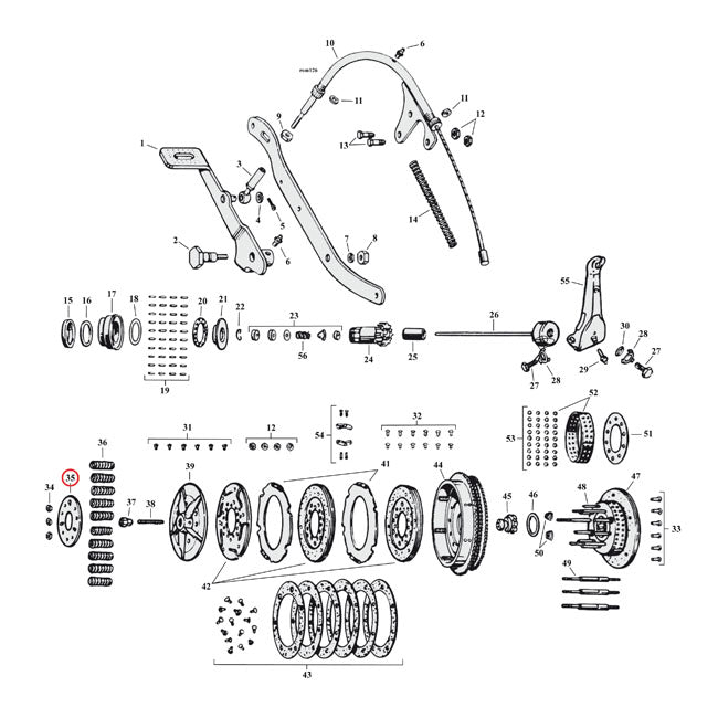 Pressure Plate, Clutch for 41-73 45" Sv