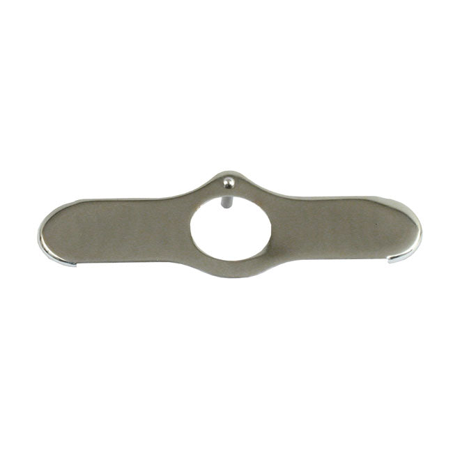 Lock plate, Inline Springer Fork Stem Nut. Chrome for All Inline Springer Forks