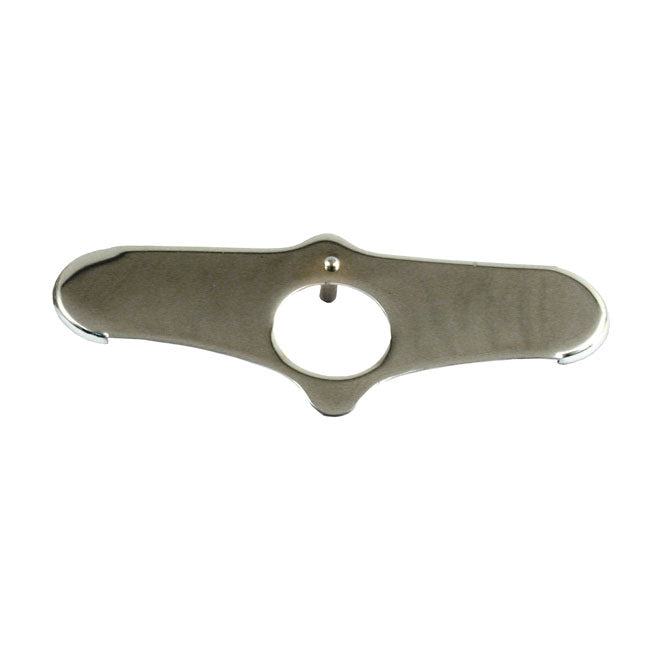 Lock plate, Negative Offset Springer Fork Stem Nut. Chrome for All Negative Offset Springers