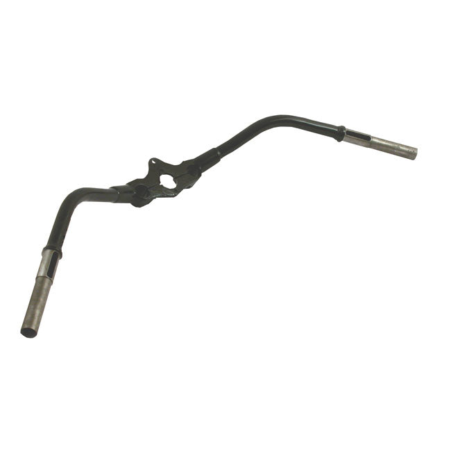 Early Springer Handlebar, Inline, Black for All Early H-D With Oem Or Reproduction In-Line Springer Forks
