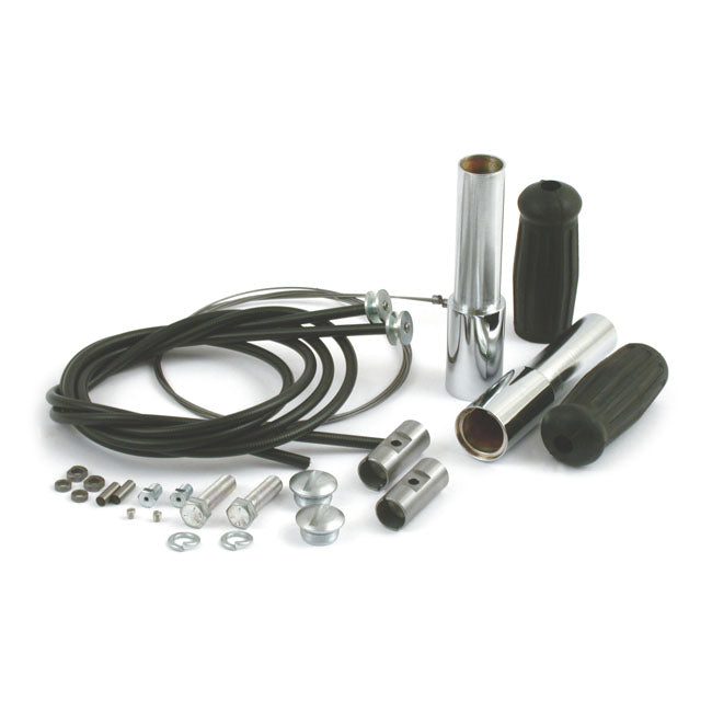 Springer Throttle Grip & Ign. Advance Kit for 35-48 Ul/El/Wl; All Models Equipped With Early Springer Bars And Linkert Carburettor