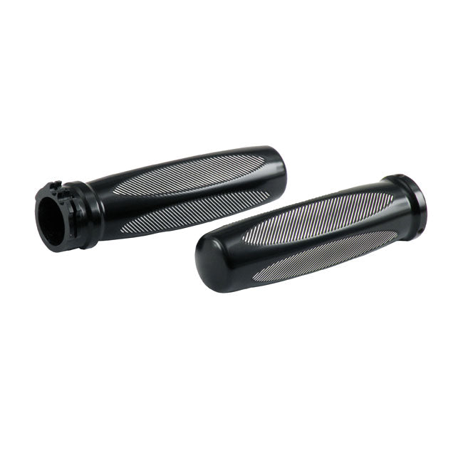 CPV Ribbed Handlebar Grip Set for 74-20 H-D With Single Or Dual Throttle Cables (Excl. Street)