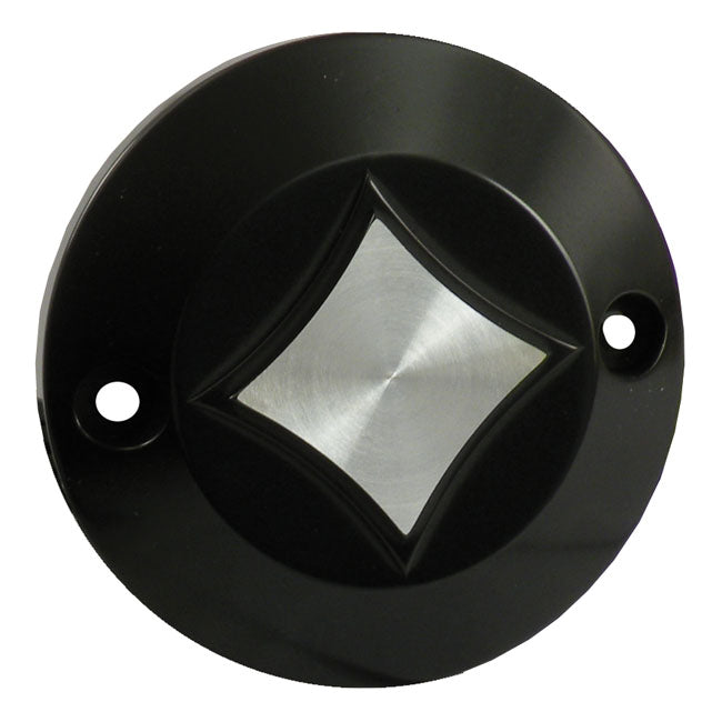 CPV, Point Cover 'Diamond'. Black Cc for 70-99Big Twin (Excl. Twin Cam); 71-20 XL (Excl. 08-12XR1200)