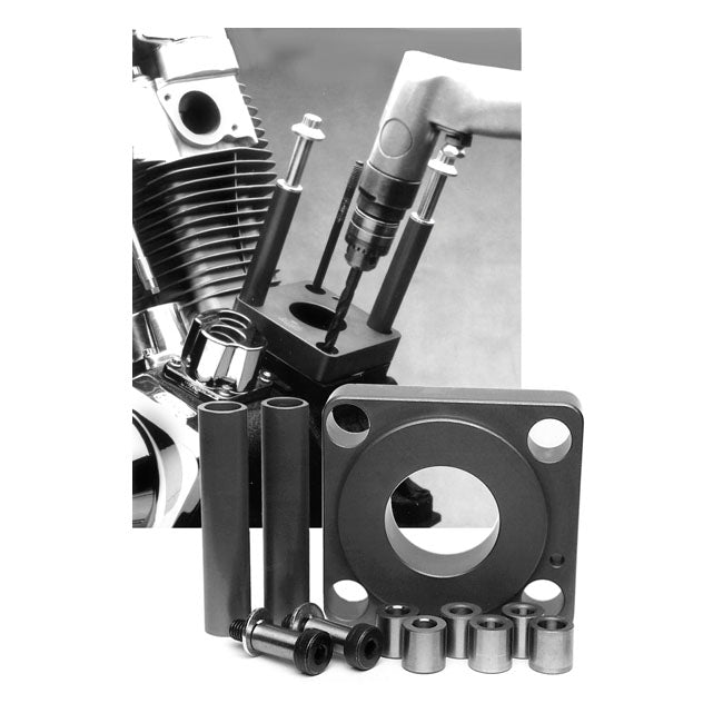 Jim's, Cylinder Drill Jig Assembly for 84-99Evo Big Twin;  86-20 XL; 87-10Buell (Excl. 1125R)