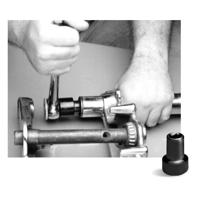 Jim's, 41mm Fork Nut Socket for 49-84 Fl; 80-86 FXwg; 80-83 And 00-13 Touring; 93-05 FXDWG; 84-17 Softail (Excl. 13-17 FXsb Breakout)