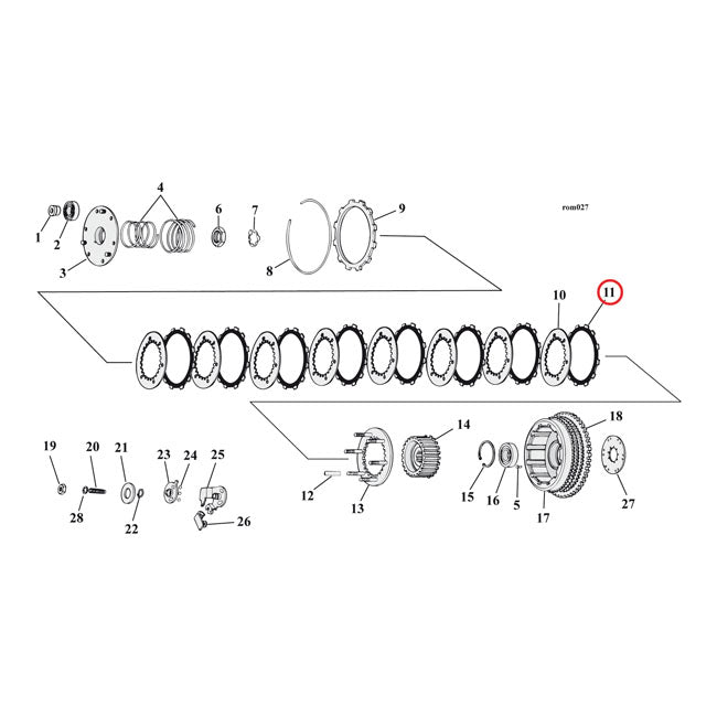 Alto Clutch Plate Set, Red Eagle for 71-L84 XL