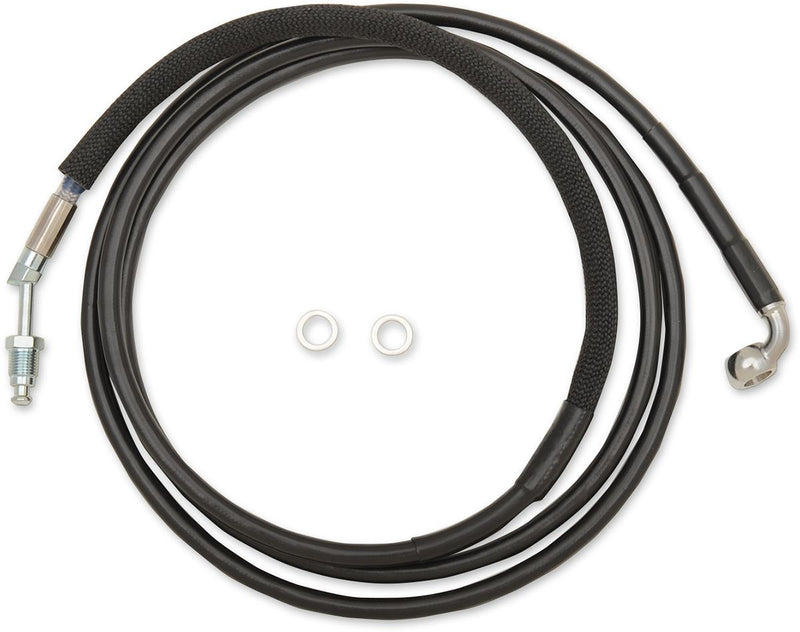 Drag Specialties Clutch Line Black Vinyl Coated + 10" Stainless Steel Hydraulic - Part #06610032 - Hogparts UK