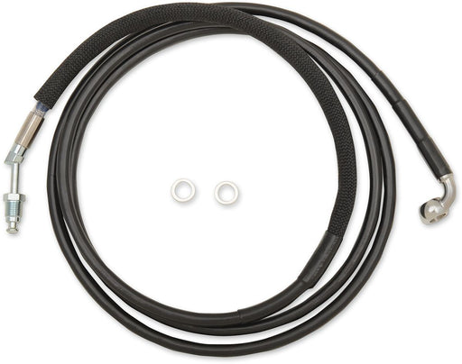 Drag Specialties Clutch Line Black Vinyl Coated + 10" Stainless Steel Hydraulic - Part #06610032 - Hogparts UK