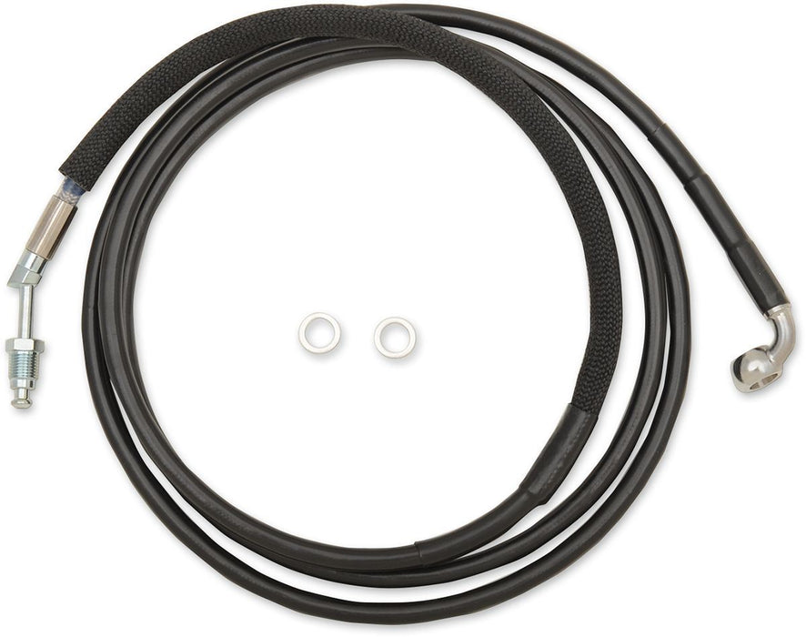 Drag Specialties Clutch Line Black Vinyl Coated + 10" Stainless Steel Hydraulic - Part #06610032 - Hogparts UK