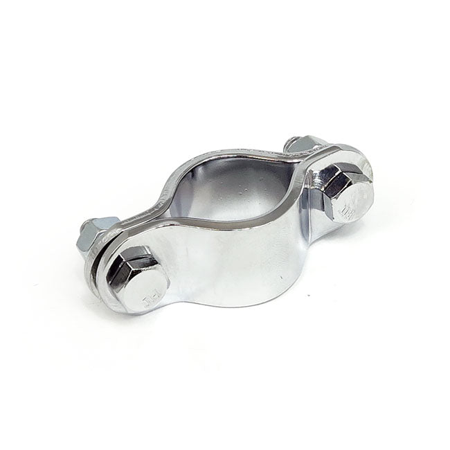 Paughco, 2-Piece Frame Clamp. 1-1/8" Diameter. Chrome for Univ.
