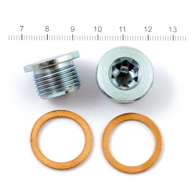 Vance & Hines, 18mm O2 Sensor Plug Set. Zinc. for 86-06 H-D Models (With Exhaust System Equipped With O2 Sensor Bungs)