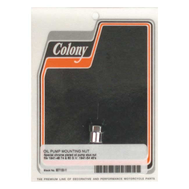 Colony Oil Pump Nut, Early Style for 41-48 Sv Big Twin; 41-54 45" Sv