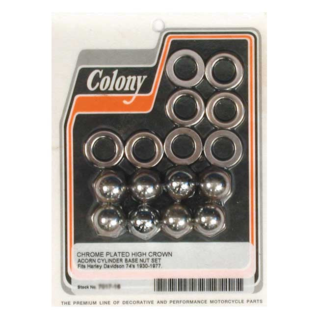 Colony Cyl Base Nut Kit for 30-78 Big Twin
