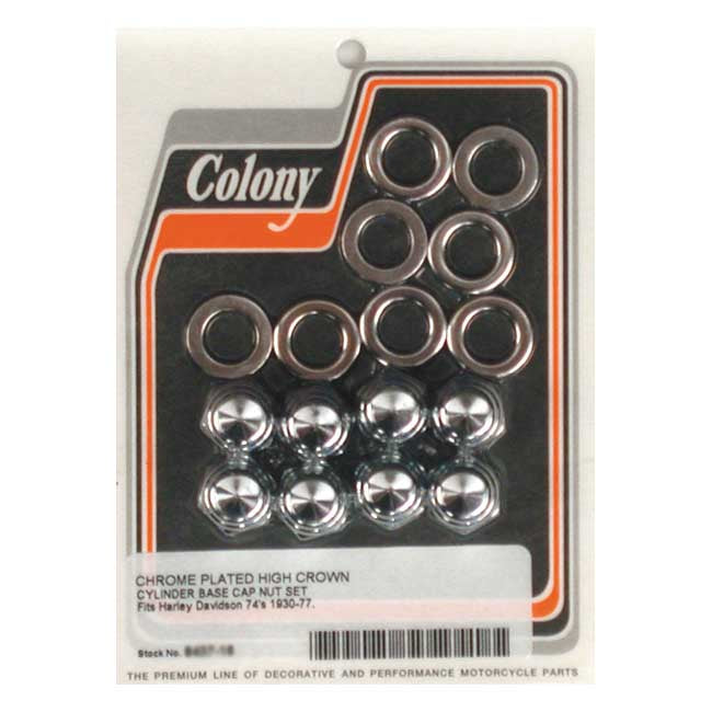 Colony Cyl Base Nut Kit for 30-78 Big Twin